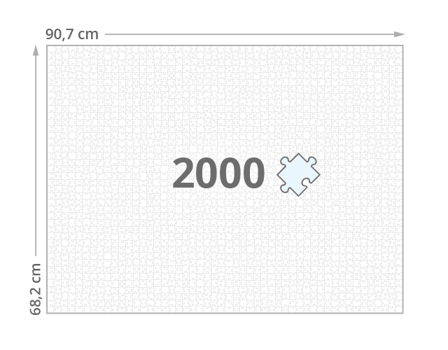 Velikost složených puzzle 2000