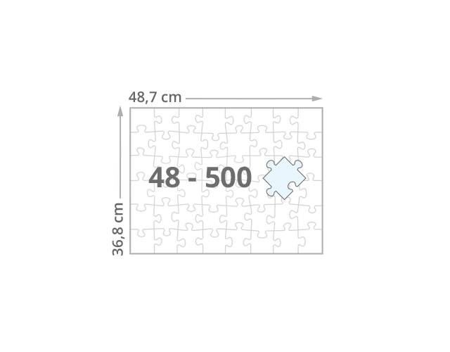 Velikost složených puzzle 48-500