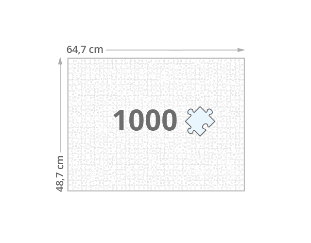 Velikost složených puzzle 1000