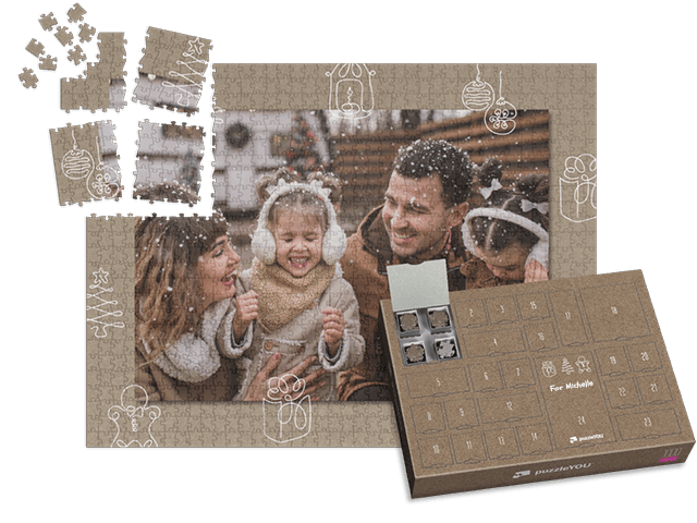 puzzle jako Adventní kalendář pro děti