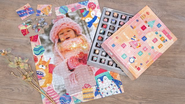 Puzzle jako Adventní kalendář s vlastní fotkou