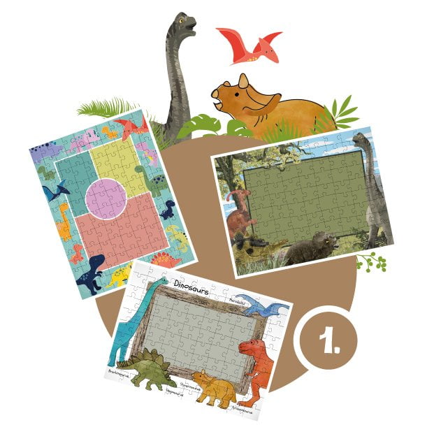 Jak navrhnout dětské puzzle s dinosaury - 1